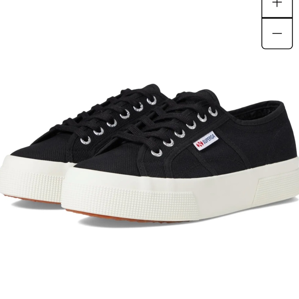 Black Superga 2740 Platform Sneakers size 39